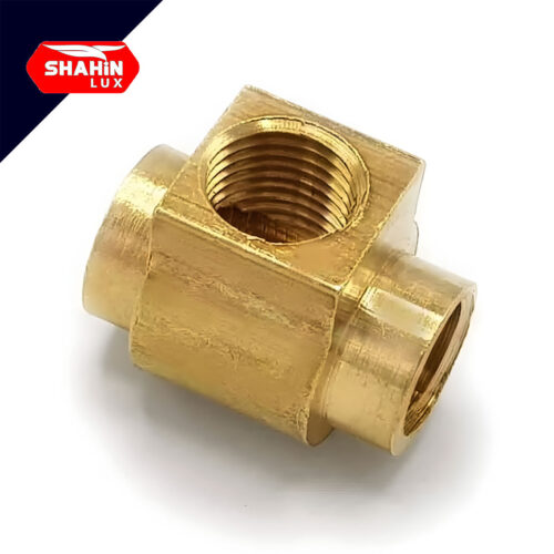 اتصال سه راهی کف پاش برنجی سایز 1/4