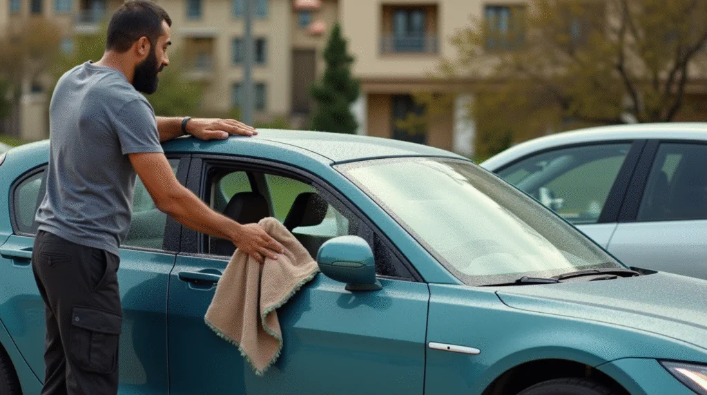 دستمال میکرو فایبر برای خشک کردن بدنه خودرو
